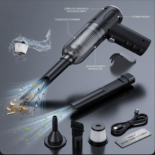 AeroClean™️ Pro — 2-in-1 Cordless Vacuum & Air Blower
